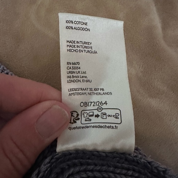 Free People High Tide Cable Tank - chambray Sky Knit Tank Top M - Picture 4 of 6